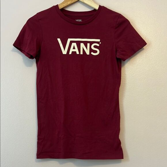 Vans Tops - Vans Women’s Classic Burgundy Logo T-Shirt Red Size Small Skater Indie Tee